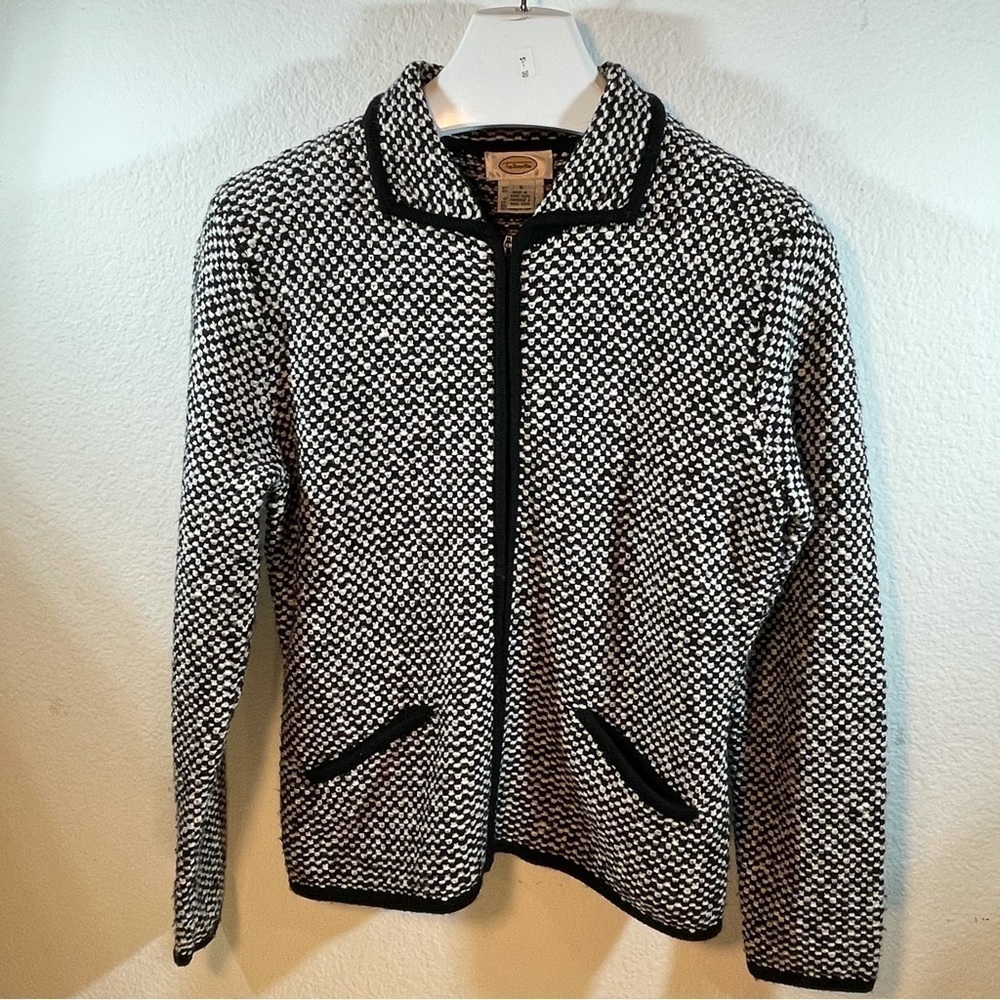 Talbots Wool blend Zip Jacket blazer jacket Small made in Hong Kong